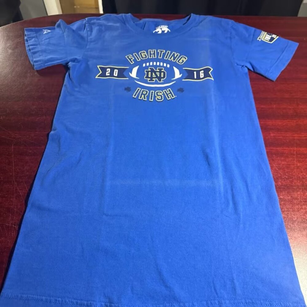 Notre Dame Shirt Mens Small Blue Fighting Irish Rise Above NCAA - Picture 1 of 3